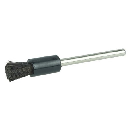 WEILER 1/4" Miniature End Brush, Stiff Hair Fill, 1/8" Stem 26131
